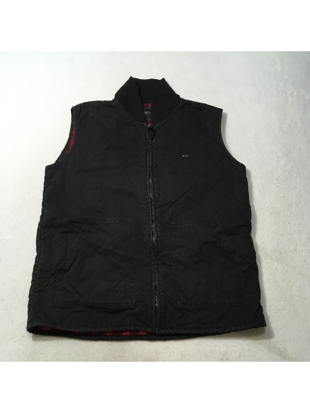 MATIX FLANNEL LINED VEST BLACK Men's Quilted type Lined Duck hunting